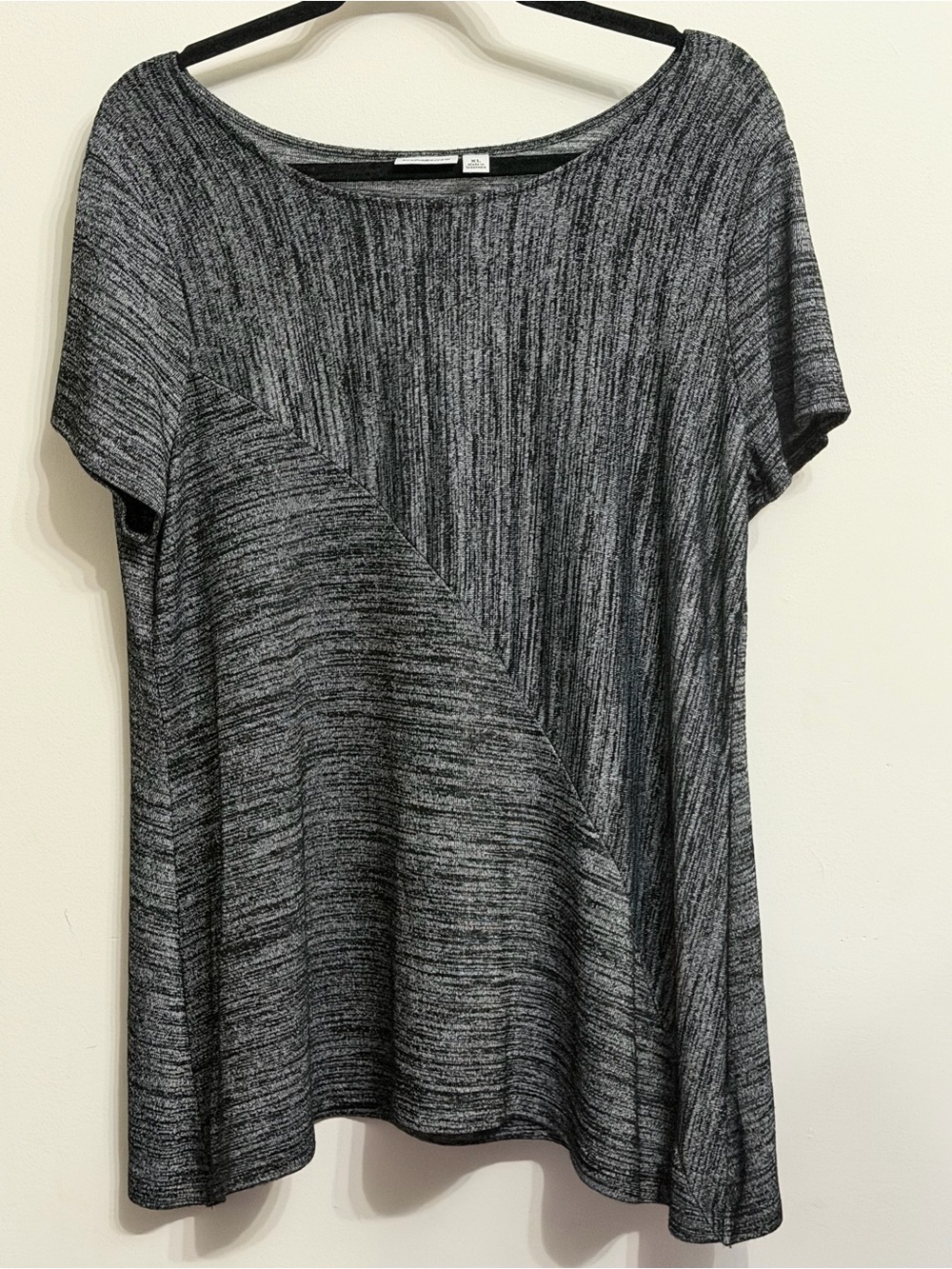 croft & barrow Black Heather Short-Sleeve Knit Top